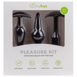 EasyToys Anal Collection Kit de 3 plugs Pleasure Noirs